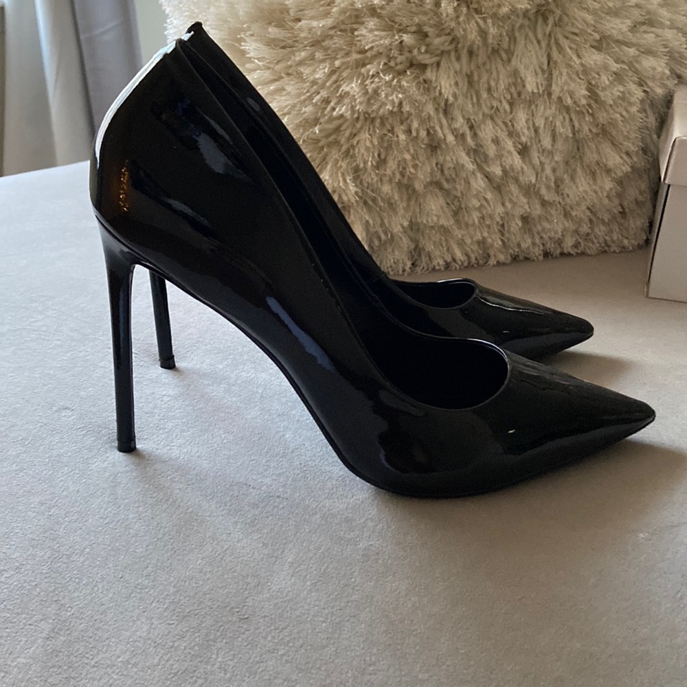Steve Madden Vala black patent worn once